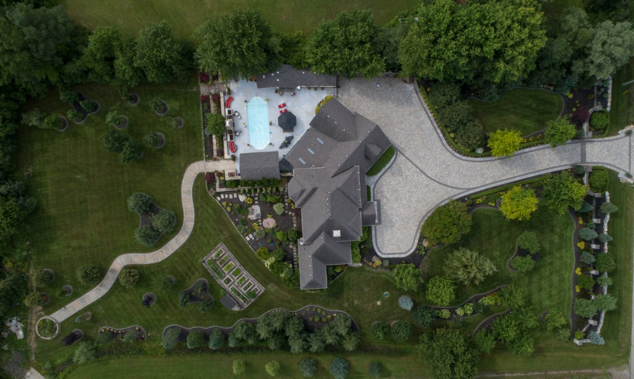 bird view of the landscape design